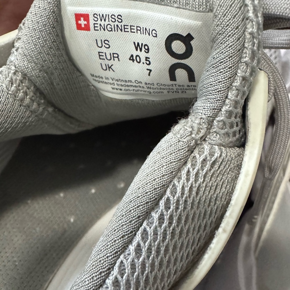 ON Women's running Cloudswift Sneakers, Glacier/White size 9 euro 40.5 - Picture 9 of 9